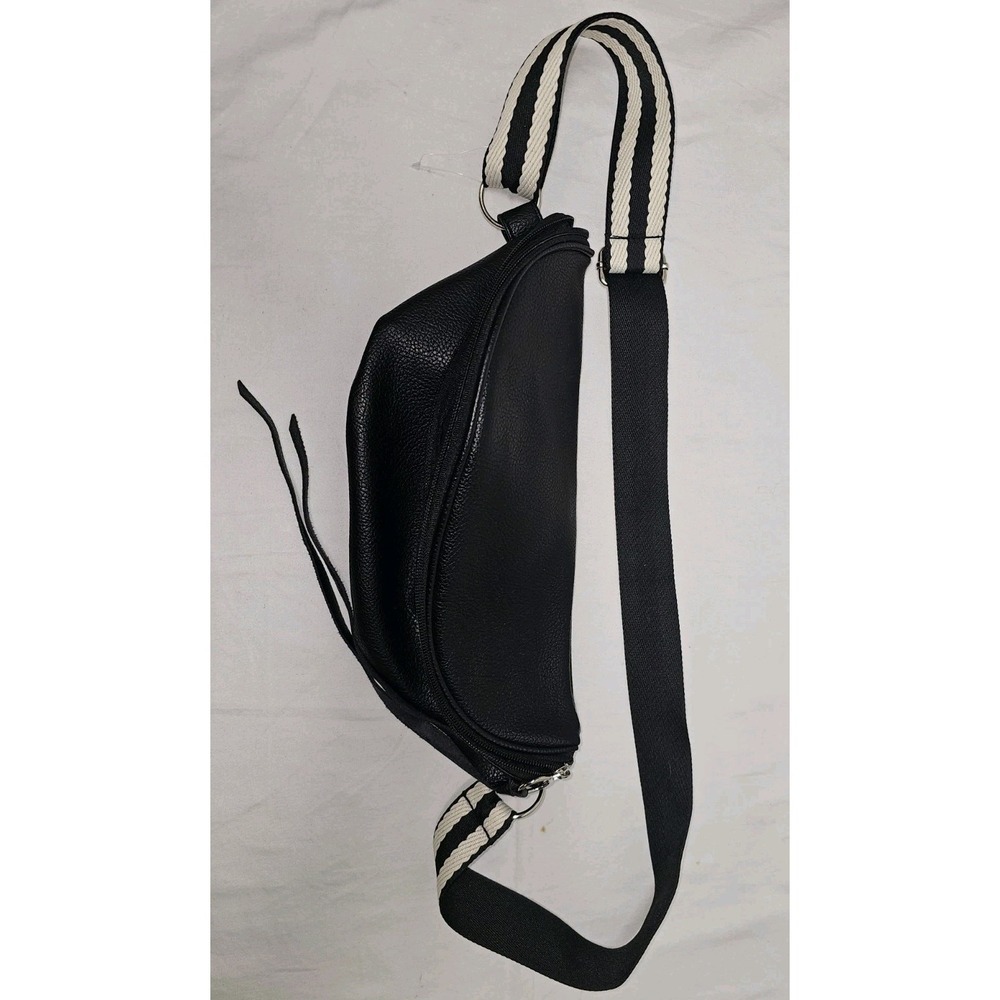 Ulta Beauty Black Faux Pebble Leather Cross Body Fanny Pack Waist Bag
